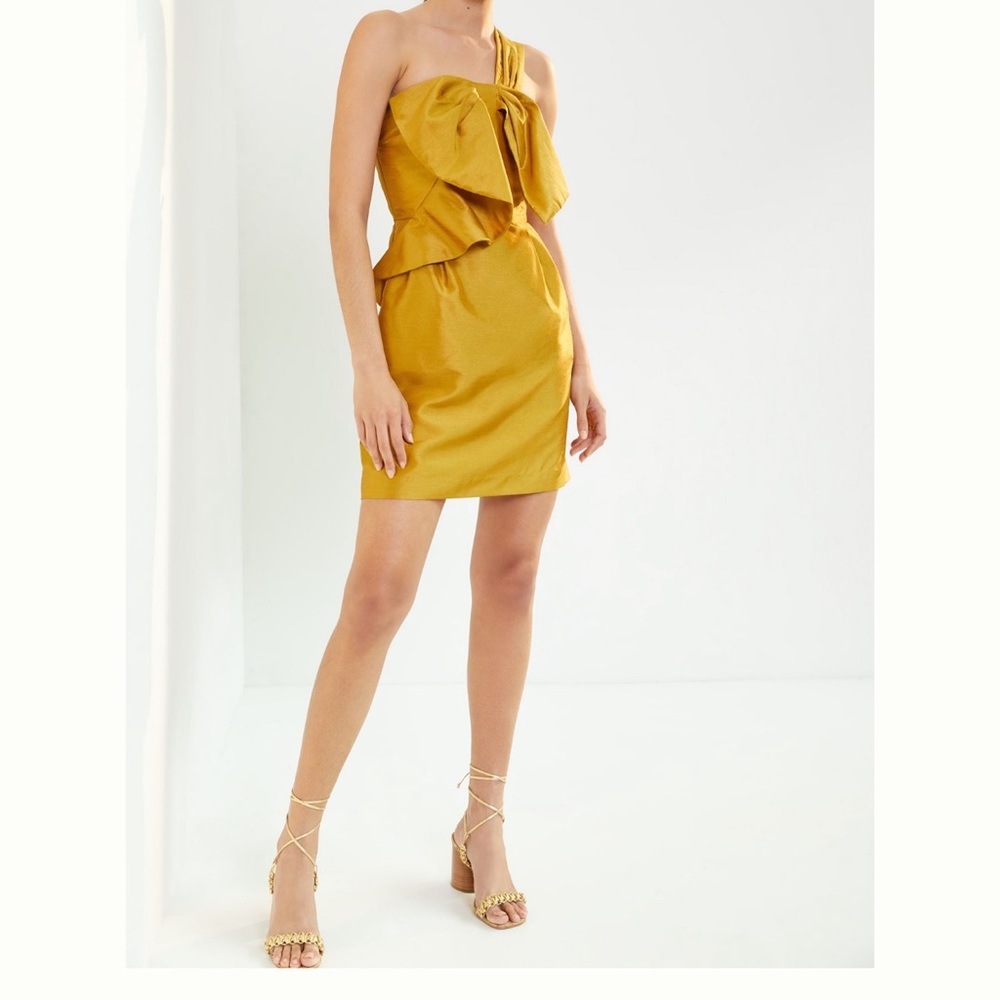 Anthropologie bow tie mini dress